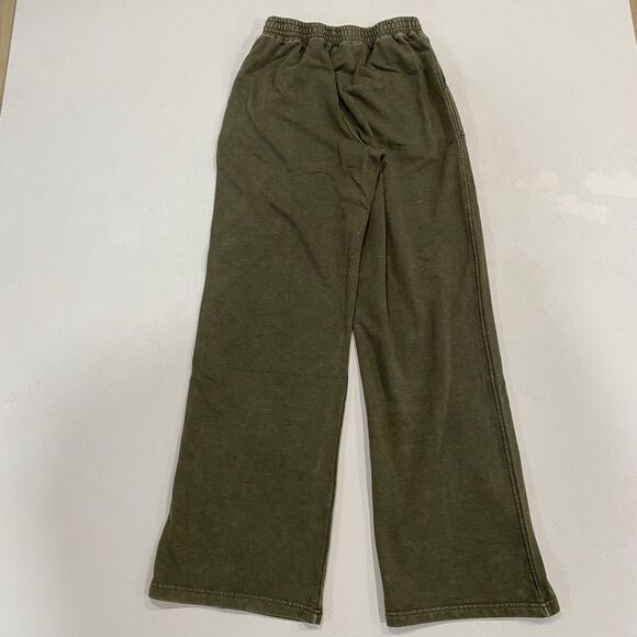 Rae Mode Olive Wide Leg Sweatpants Women’s Size M Cotton Blend Lounge Pants - Picture 2 of 8